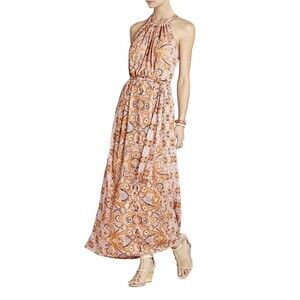 BCBG Max Azria MIA Ambrosia Print Maxi Dress Small w/Belt  $298